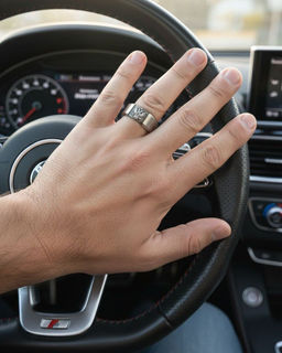 Кольцо из нержавеющей стали с гравировкой герба России