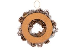 Новогоднее украшение венок 34*34*8 см Зимняя вишня круг - Elan gallery фото 4