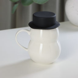 Кружка с силиконовой крышкой Джентльмен, 380 мл, керамика, рисунок МИКС