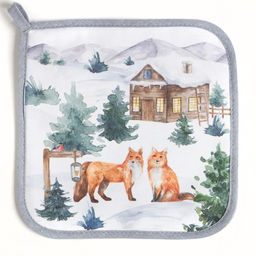 Прихватка Forest animals 19х19 саржа,100% х/л,ватин 250г/м2 - Этель фото 2