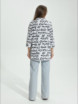 Жанетта туника женская (полоса синий) - Lovetex фото 98