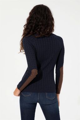 Женский темно-синий трикотажный свитер Basic - U.s.polo assn фото 6