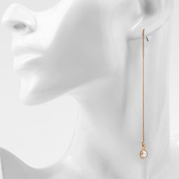 Серьги с жемчугом Цепочки ласка, цвет МИКС