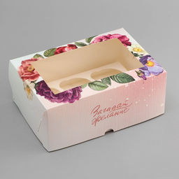 Цена за 5 шт. Коробка для 6 капкейков с окном, Загадай желание, 25?17?10 см