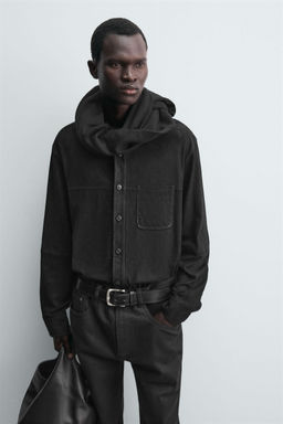 LEATHER SUEDE OVERSHIRT