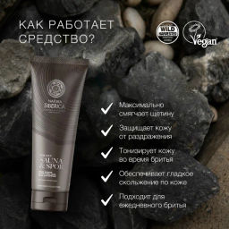 "NS" Sauna&Sport for Men/ Гель д/бритья д/всех типов кожи 200мл туба