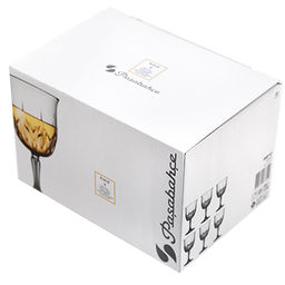 "Карат Супериор (Karat)" Бокал стеклянный 270мл, д8см, h16см, для вина, набор 6шт, цветная коробка, Pasabahce (Россия)