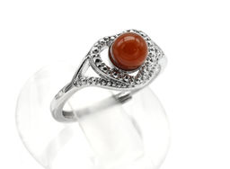 Кольцо с сердоликом 5мм Радуга камня