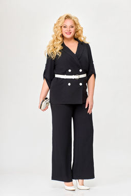 Блуза Swallow 803.2 черный+серебряный узор фото 262