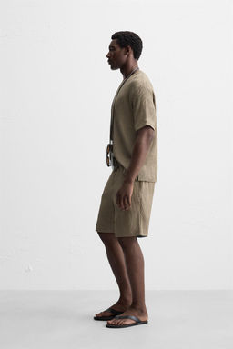 IRREGULAR TEXTURED BERMUDA SHORTS - Zara фото 13