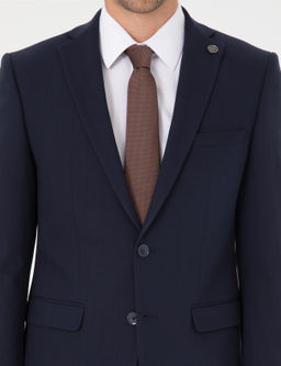 Lacivert Ex. Slim Fit Tak_m Elbise