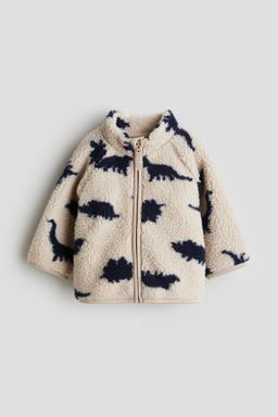 Chaqueta estampada en borreguito