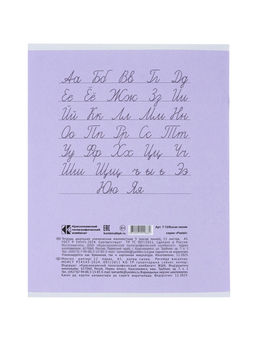 Цена за 100 шт. Тетрадь 12л кос лин КПК "Пастель", обл мел карт, блок ОФСЕТ, 5В МИКС