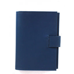 Обложка для авто+паспорт-Croco-ВП-1022 с хляст, двойн стенка, натуральная кожа синий бергамо (47) 264817  фото 2