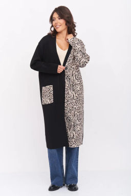 БЕЛАРУСЬ Кардиган Д 3272/черно-бежевый