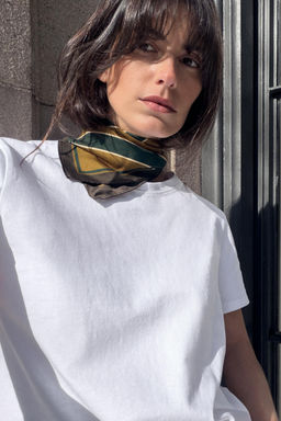 100% VISCOSE STRIPED PRINT SCARF - Zara фото 3