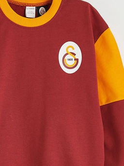 Bisiklet Yaka Galatasaray Bask?l? Erkek ?ocuk Sweatshirt