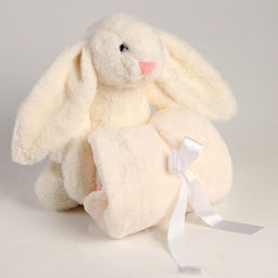 Мягкая игрушка с пледом Зайка, белая - Milo toys фото 3