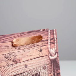 Цена за 2 шт. Пакет подарочный крафтовый, упаковка, Подарок настоящему мужчине, 23?27?8 см