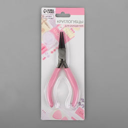 Круглогубцы для рукоделия, 12.5×6.5 см, розовые