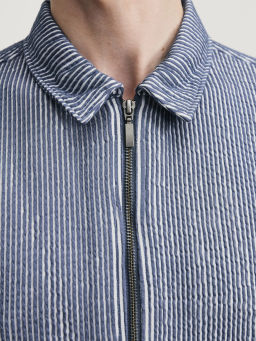Рубашка в полоску на молнии / Zarina  фото 7