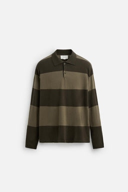 STRIPED KNIT POLO SHIRT - Zara фото 8