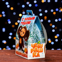 Цена за 5 шт. Подарочная коробка Чебурашка, Домик , 12 х 8,5 х 17,5 см - Simaland фото 4