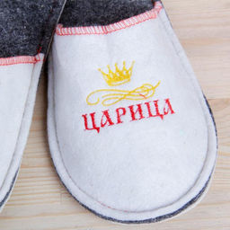 Тапочки для бани и сауны «Царица», войлок