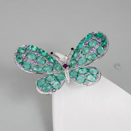 Брошь Арт. 3-4114-W - MyGemma фото 2