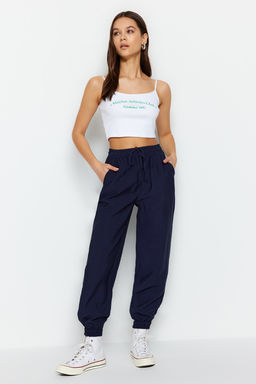 Lacivert Jogger Dokuma Pantolon TWOSS20PL0129