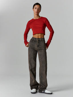 Джинсы Straight fit женские серые - Mark formelle фото 2