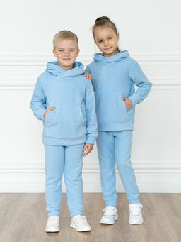 Костюм детский флисовый голубой 7043г(ш) (104, 56)