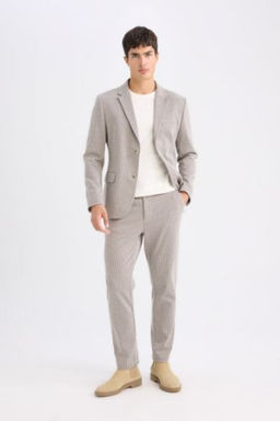 Gabardin Pantolon Tailored Regular Fit Cepli Duz Paca