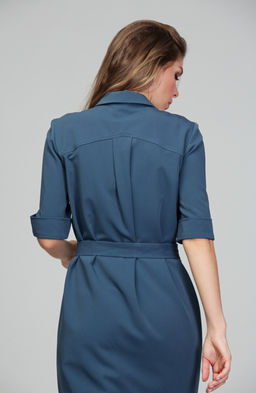 Платье-рубашка джинсовый - Donna saggia фото 2