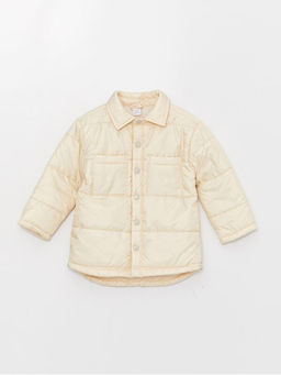 Polo Yaka Kendinden Desenli Erkek Bebek Mont