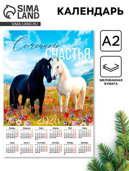 Цена за 20 шт. Календарь 2026 настенный «Семейного счастья», А2
