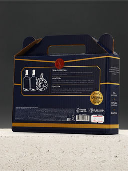 Подарочный набор мужской «Богатства», гель для душа, шампунь для волос, мочалка, Чистое счастье