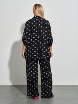 Брюки 0259-1 черный нюд