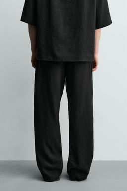 PANTAL?N RELAXED FIT VISCOSA - C??AMO / Negro - Zara фото 3