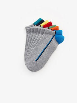 Renk Bloklu Erkek ?ocuk Patik ?orap 7li
