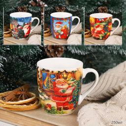 Кружка новогодняя 250 мл / X600 /уп 96/ микс