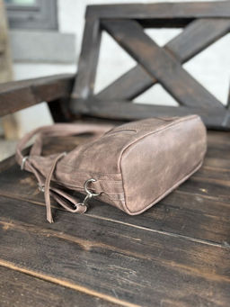 Женская сумка-рюкзак из эко кожи 9902 Кофе - Kenguluna фото 7