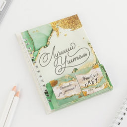 Подарочный набор, блокнот А6, 60 листов и магнитные закладки 2 шт. «Лучший Учитель»