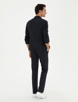 Koyu Lacivert Slim Fit Y_n Kar___ml_ Pantolon