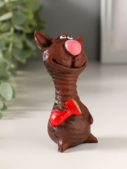 Фигурка «Кот с колбасой», 10×5.3×3.5 см, МИКС