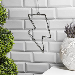 Светодиодная фигура «Молния» 16×29 см, металл, батарейки ААх2 (не в комплекте), свечение тёплое белое