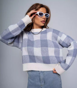 Свитер #КТ22221, голубой