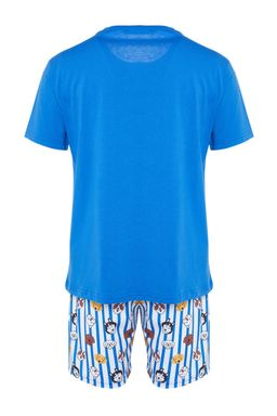 TRENDYOL MAN Gri Regular Fit Bask?l? Orme Sortlu Pijama Tak?m? TMNSS23PT00000 - Trendyolmilla фото 17