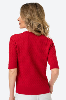 Женский джемпер в косичку с коротким рукавом Happy Fox  фото 18