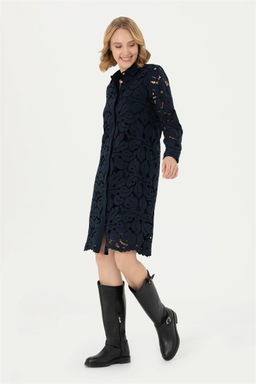 U. S. Polo Assn Женское темно-синее тканое платье - U.s. polo assn фото 3